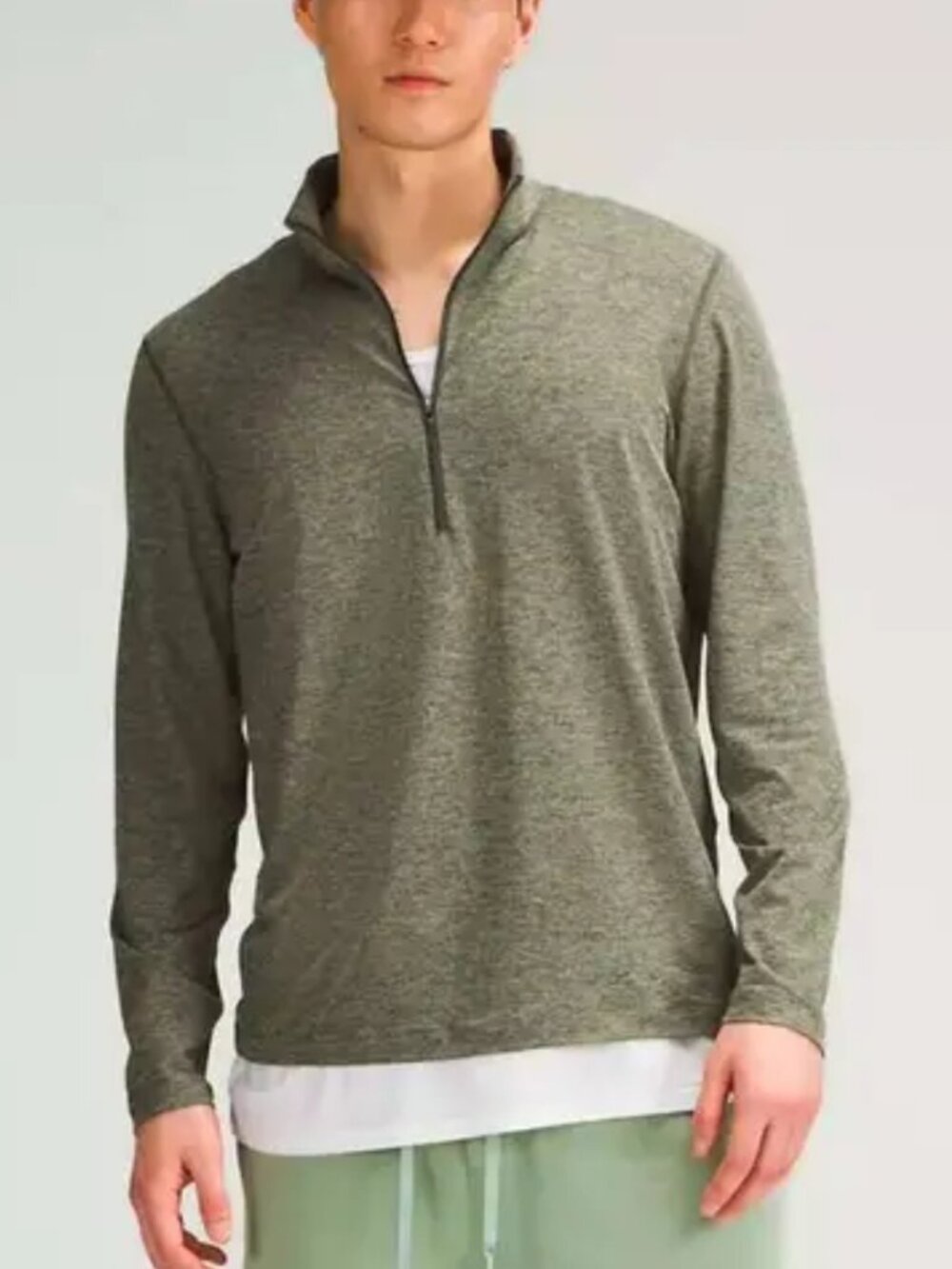 Lululemon Soft Jersey 1/2 Half Zip Pullover Performance Stretch Green Men’s XXL